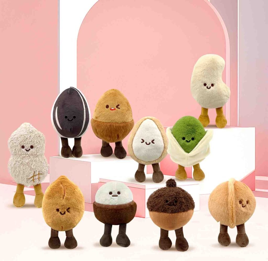 custom cute nuts plush toys